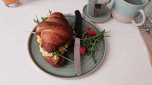 Stuffed Croissant at Bistro Deppat in Vienna