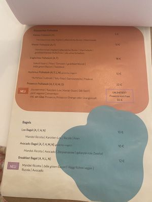 Menü  at Bistro Deppat in Vienna