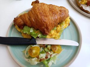 Filled croissant 🥐 at Bistro Deppat in Vienna