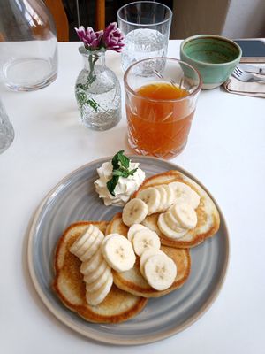 Blueberry - Banana pancakes at Bistro Deppat in Vienna
