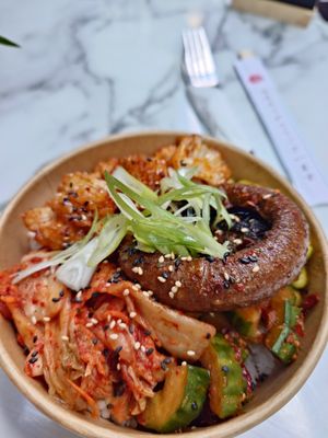 Vegan bento bowl. at Seven Lucky Gods in Newport