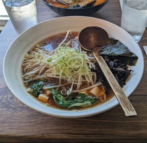 Vegetable Ramen with Shoyu Broth at Jin Ramen - Hamilton Heights  in New York City