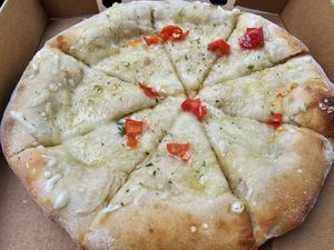 Vegan chilli garlic bread at  Prego in East Cowes