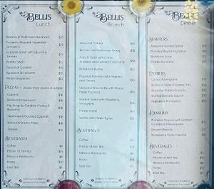 Menus at Bellis  in Visalia