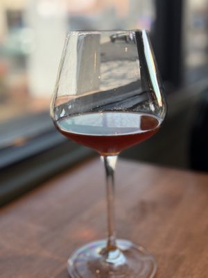 This strawberry kombucha rocks!!!!   at Bellis  in Visalia