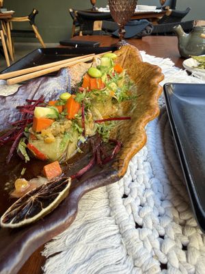 Vegan Fufi roll - mushy and my friend said it was disgusting  at Tei Sushi in San Jose Del Cabo