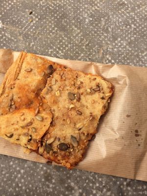 Vegan tomato and zucchini "pie" at ECOEcoShop in Granada