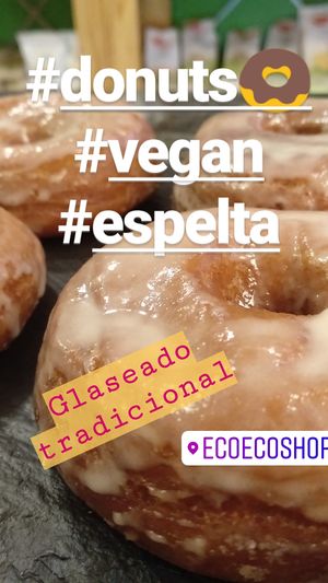 Vegan donuts made with spelt. Wheat free at ECOEcoShop in Granada