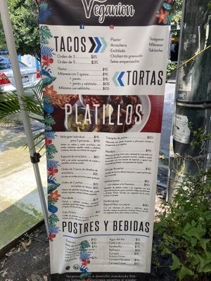 Menu   at Veganion in Mexico City