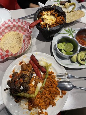 Parillada + Molcajete  at Veganion in Mexico City