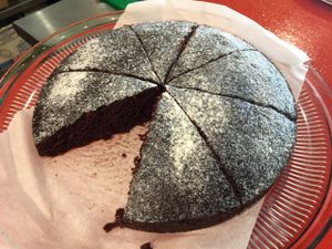 5-ingredient chocolate cake! at Kale Cafe Vegan Kitchen in Daytona Beach