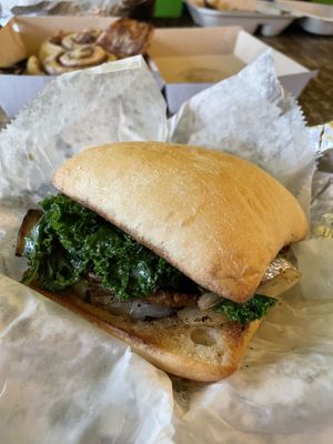 Veggie burger  at Kale Cafe Vegan Kitchen in Daytona Beach