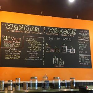 menu board at Kale Cafe at Kale Cafe Vegan Kitchen in Daytona Beach