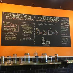 menu board at Kale Cafe Vegan Kitchen in Daytona Beach