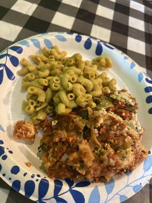 Kids lasagna and Mac   at Kale Cafe Vegan Kitchen in Daytona Beach