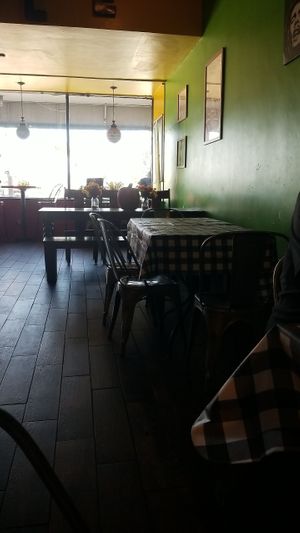 Big tables at Kale Cafe Vegan Kitchen in Daytona Beach