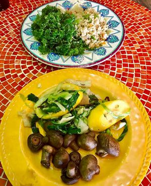 jerk mushrooms at Kale Cafe Vegan Kitchen in Daytona Beach