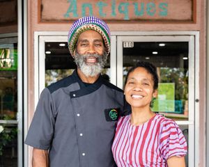 Owners: Omar Brown & Camille Holder-Brown at Kale Cafe Vegan Kitchen in Daytona Beach