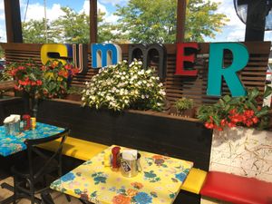 Outside seating area at Homeboy Sandwich Co in Rochester