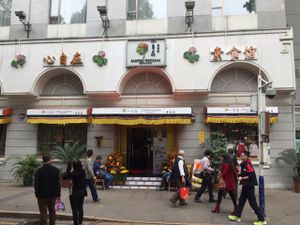 From outside at Carefree Vegetarian in Guangzhou