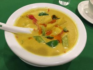 Thai yellow curry at Carefree Vegetarian in Guangzhou