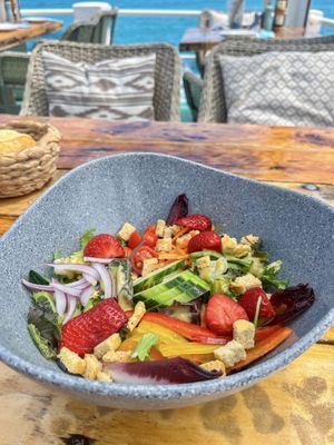 Mixed saladd  at Xiringuito in Mallorca