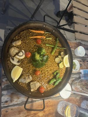  Vegan paella   at Xiringuito in Mallorca