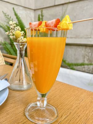Fresh orange juice   at MHOUSE Café Bistró in Mallorca