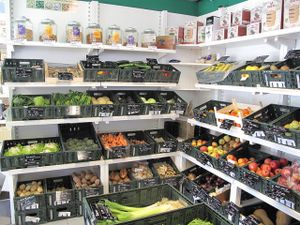 fruits and vegetables at NoiBio in Perugia