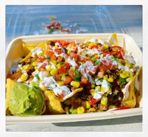 SW nachos, soooooo good at Veggie Grill by Next Level in Westlake Village