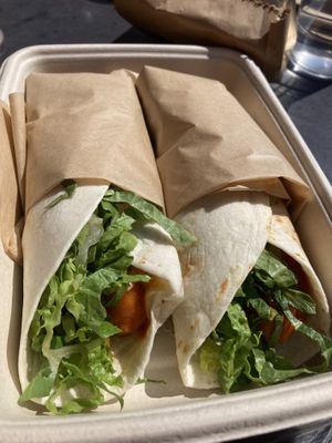 Mini Buffalo wraps, no so mini!  at Veggie Grill by Next Level in Westlake Village