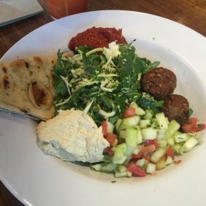 Seasonal falafel salad at Veggie Grill by Next Level in Westlake Village