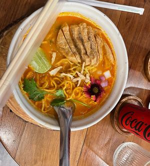 Khao Soi  at Kem-Kon KhaoSan (เข้ม-ข้น ข้าวสาร) in Bangkok
