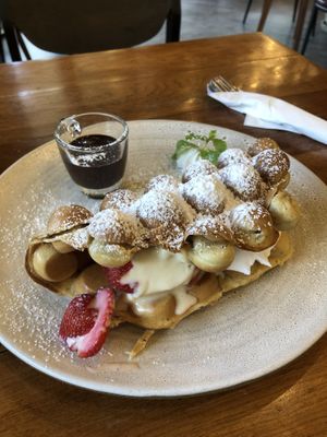 hong kong waffle  at Kem-Kon KhaoSan (เข้ม-ข้น ข้าวสาร) in Bangkok