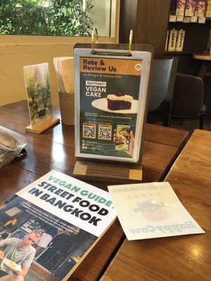 free cake when you review on happycow  at Kem-Kon KhaoSan (เข้ม-ข้น ข้าวสาร) in Bangkok