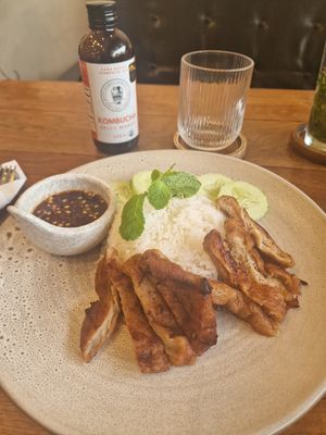 Pork, yummmmmy at Kem-Kon KhaoSan (เข้ม-ข้น ข้าวสาร) in Bangkok