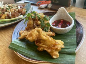 Funghi fritti  at Kem-Kon KhaoSan (เข้ม-ข้น ข้าวสาร) in Bangkok
