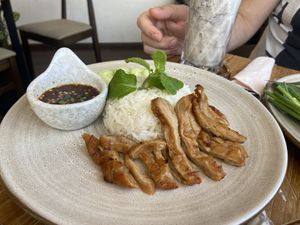 Rice with pork  at Kem-Kon KhaoSan (เข้ม-ข้น ข้าวสาร) in Bangkok
