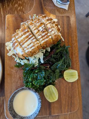 Fried Chicken with lime sauce (Big recommendation!!) at Kem-Kon KhaoSan (เข้ม-ข้น ข้าวสาร) in Bangkok