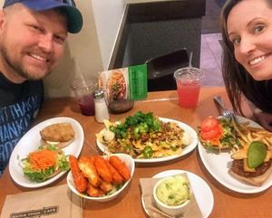 Chicken Bacon Avocado Sandwich, Nachos, Potato Salad, Chicken Wings at Native Foods in Glendale