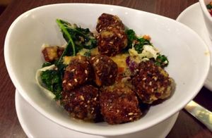 Japanese sesame crusted Native chicken bites.  at Native Foods in Glendale