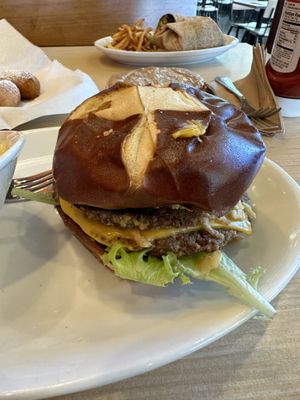 Poppin jalapeño burger  at Native Foods in Glendale
