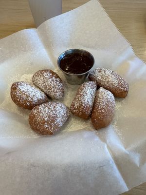 Beignets w/chocolate sauce   at Native Foods in Glendale