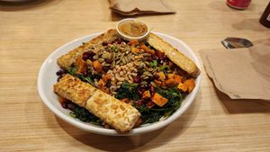 roasted sweet potato and farro add tempeh -yum at Native Foods in Glendale