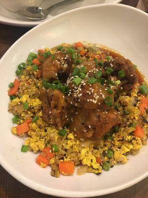 Orange Cauliflower  at Native Foods in Glendale
