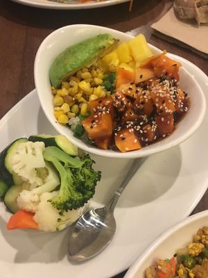 Kids Buddha Bowl w/steamed veggies  at Native Foods in Glendale