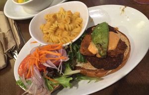 Chicken, Bacon Avo club w/ mac n cheese at Native Foods in Glendale