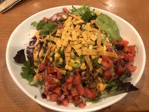 Taco Salad with avocado at Native Foods in Glendale