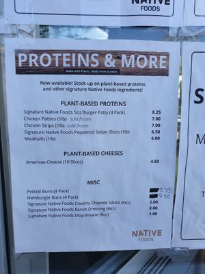 Proteins  at Native Foods in Glendale