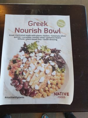 Greek Nourish Bowl  at Native Foods in Glendale